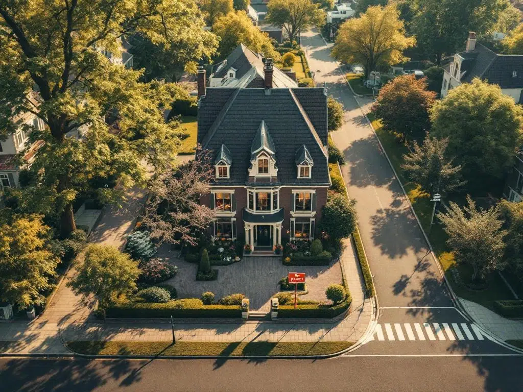 Nederlandse woning te koop in rustige boomrijke woonstraat met klassieke architectuur en verzorgde tuinen